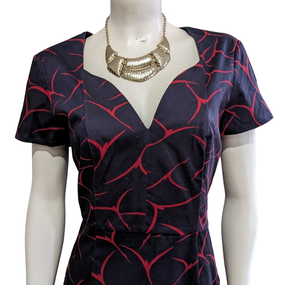 French Connection Navy Sheath Dress Size 10 - Picture 3 of 11